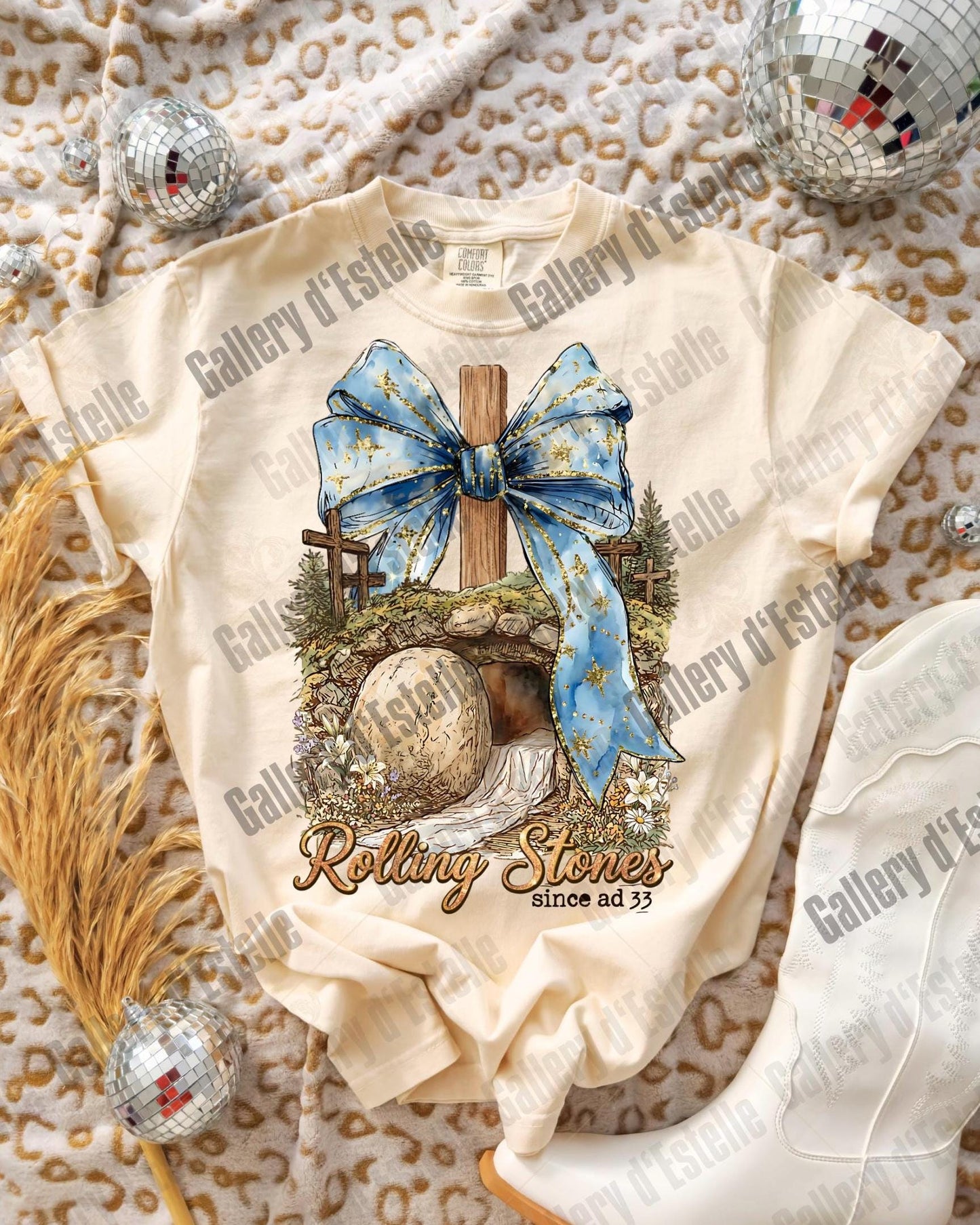Rolling the Stone Easter PNG, Retro Christian Resurrection Graphic, Vintage Religious Art, Coquette Faith Shirt Design.