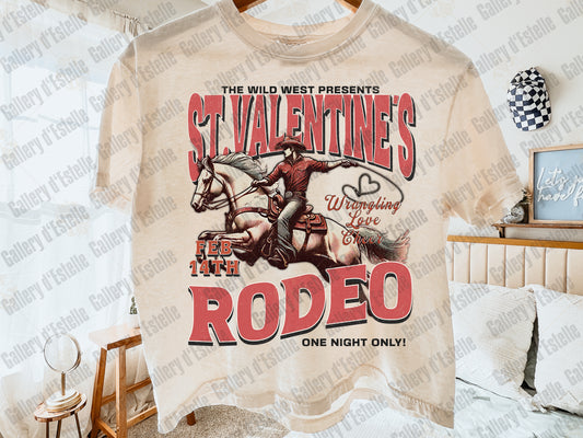 St. Valentines Wild West Rodeo PNG, Vintage Western Cowboy Graphic, Trendy Country Shirt Design