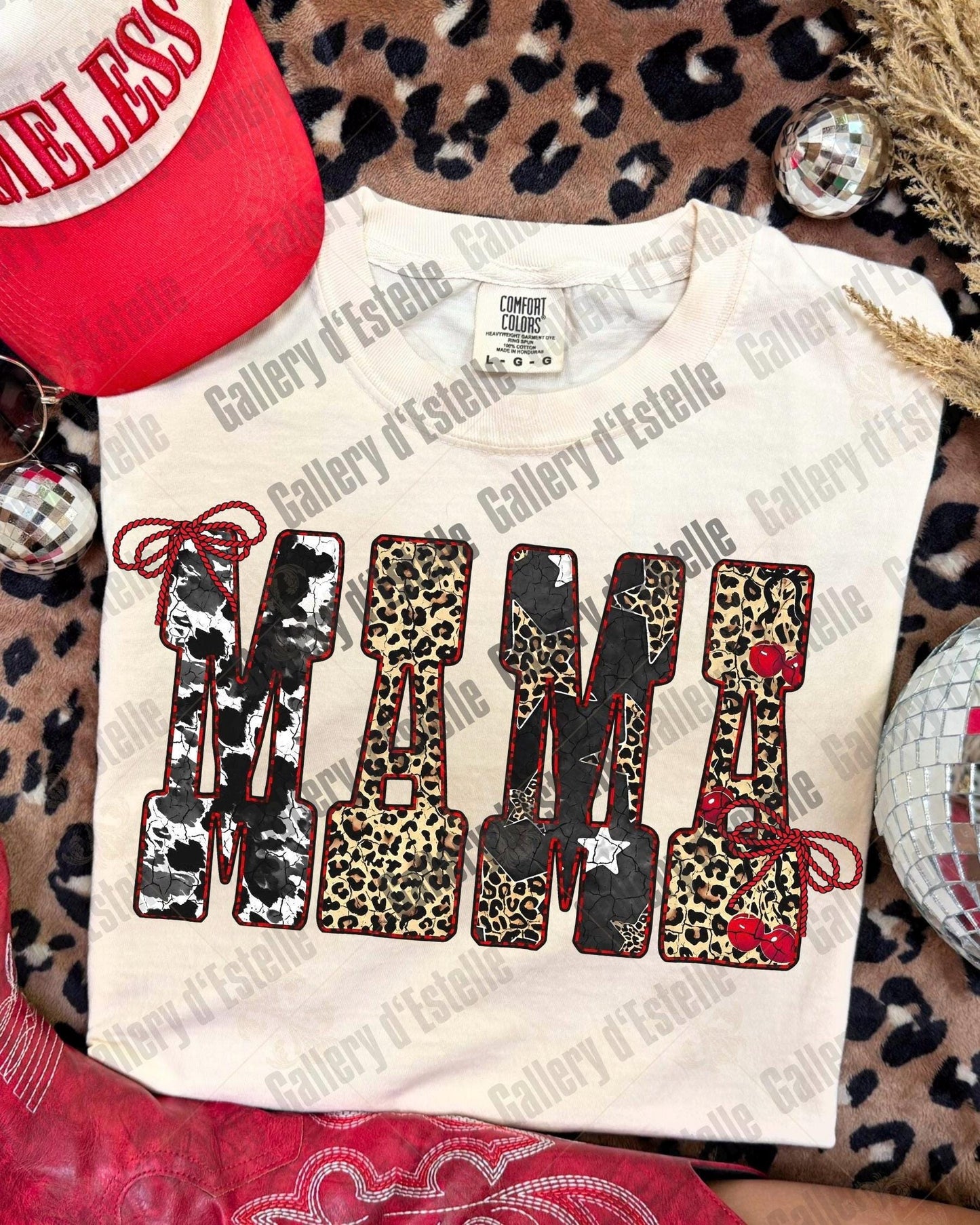 Edgy Western Mama PNG, Retro Leopard Cowgirl Graphic, Yallternative Country Mom Shirt Design