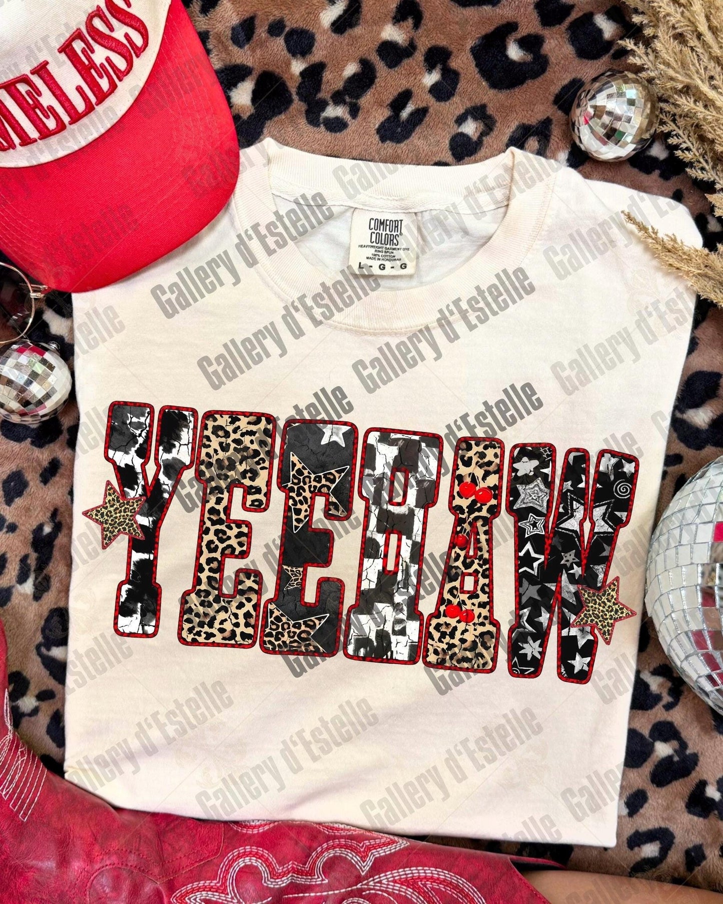 Edgy Western Yeehaw PNG, Retro Leopard Cowgirl Graphic, Yallternative Country Girl Shirt Design