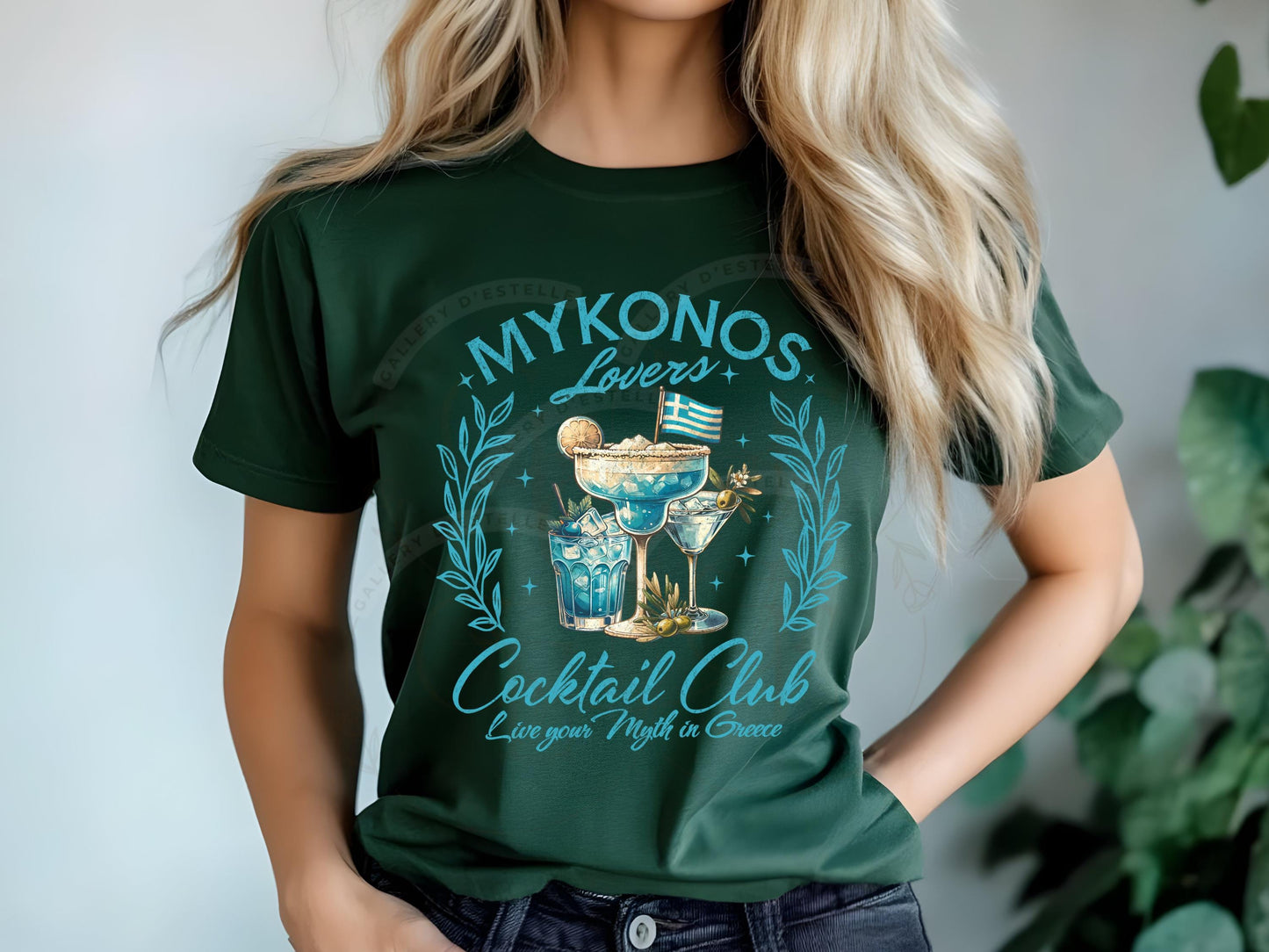 Coquette Mykonos Cocktail Club PNG, Retro Summer Drink Graphic, Trendy Coastal Girl Beach Trip Shirt Design