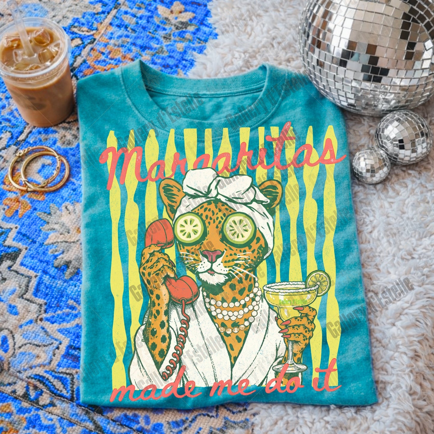 Margaritas Made Me Do It PNG, Retro Coastal Leopard Graphic, Funny Summer Boutique Shirt Design