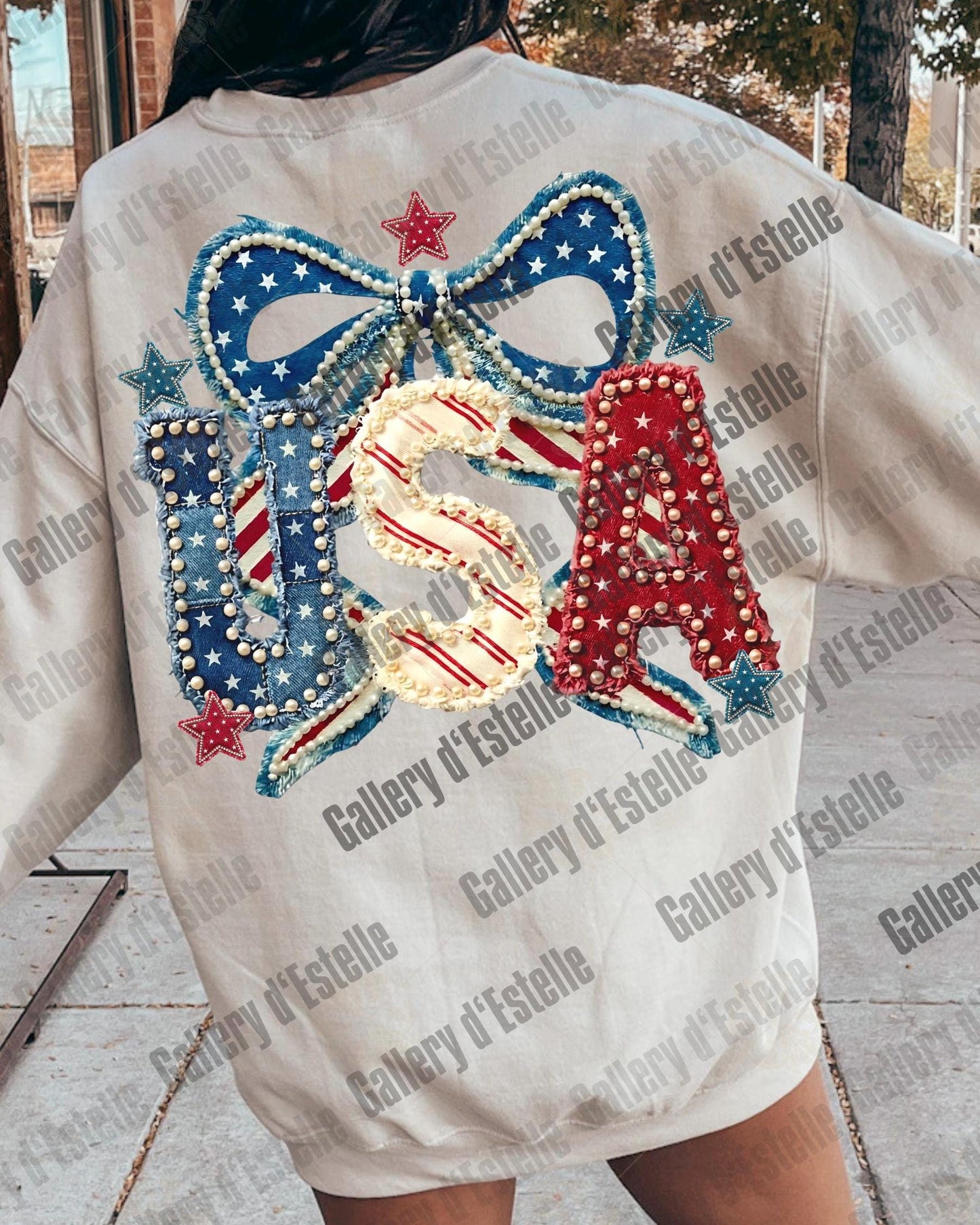 Patriotic Coquette USA PNG, Retro Patchwork America Graphic, Trendy 4th of Jul Shirt Design