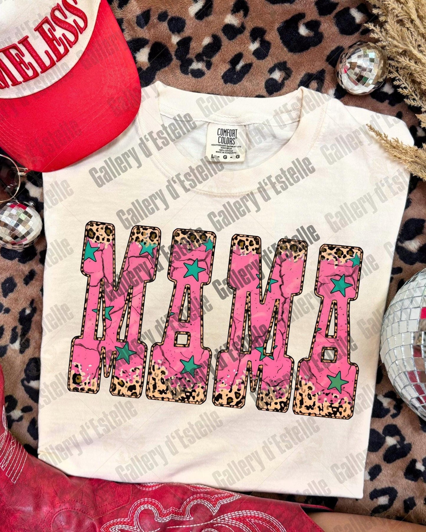 Western Mama PNG, Retro Leopard Cowgirl Graphic, Trendy Country Mom Shirt Design