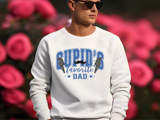Cupid’s Favorite Dad PNG, Retro Valentine’s Day Father Graphic, Trendy Dad Shirt Design
