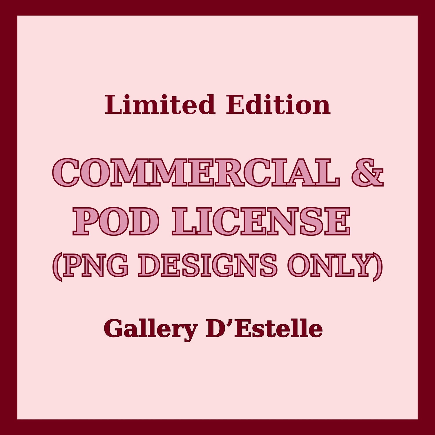 Gallery d’Estelle’s Extended POD Licenses let you use our designs on unlimited physical products for resale!