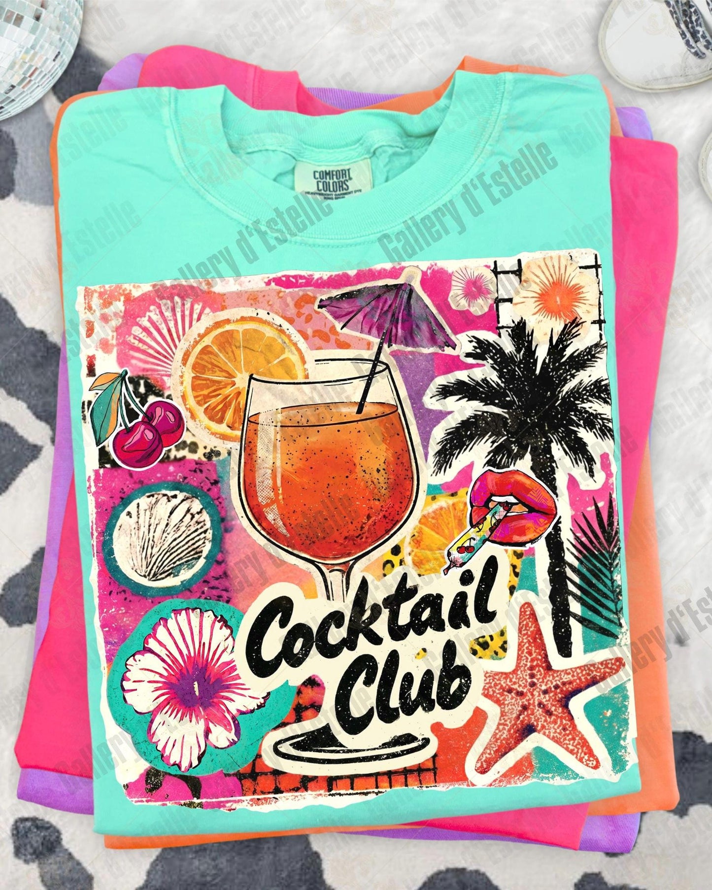 Cocktail Club PNG, Coquette Coastal Drink Graphic, Trendy Summer Beach Shirt Design