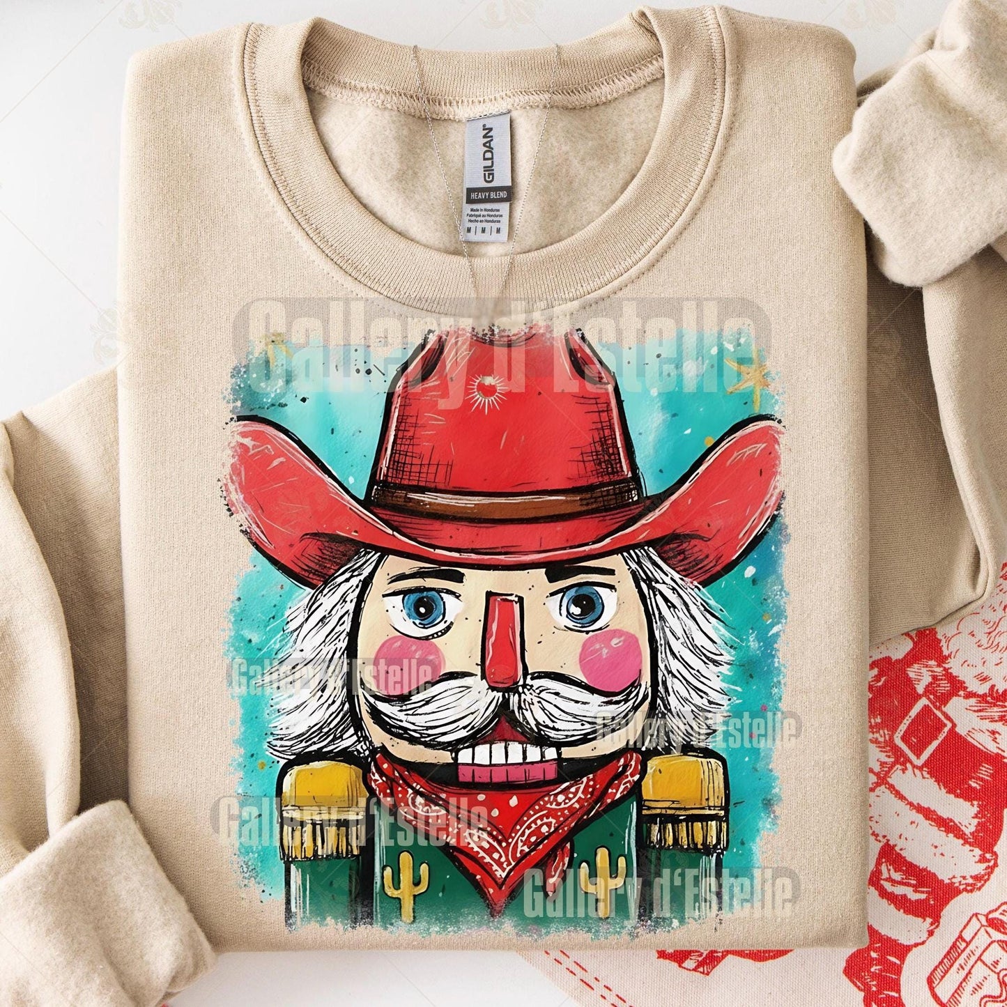 Western Nutcracker PNG, Retro Cowboy Christmas Graphic, Preppy Holiday Country Shirt Design