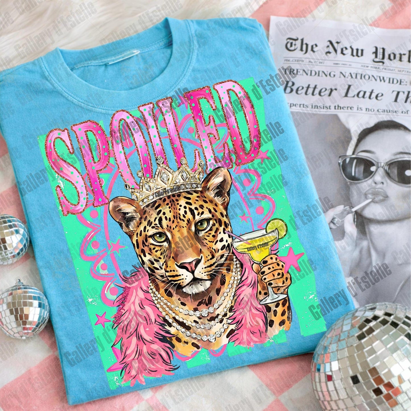 Preppy Spoiled Leopard PNG, Retro Boujee Cheetah Graphic, Trendy Sassy Boutique Shirt Design