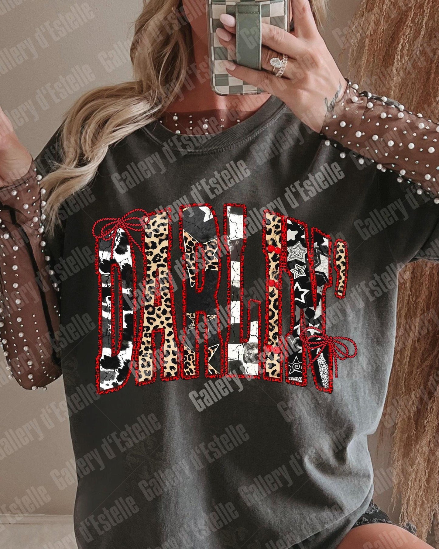 Edgy Western Darlin PNG, Retro Leopard Cowgirl Graphic, Yallternative Country Girl Shirt Design