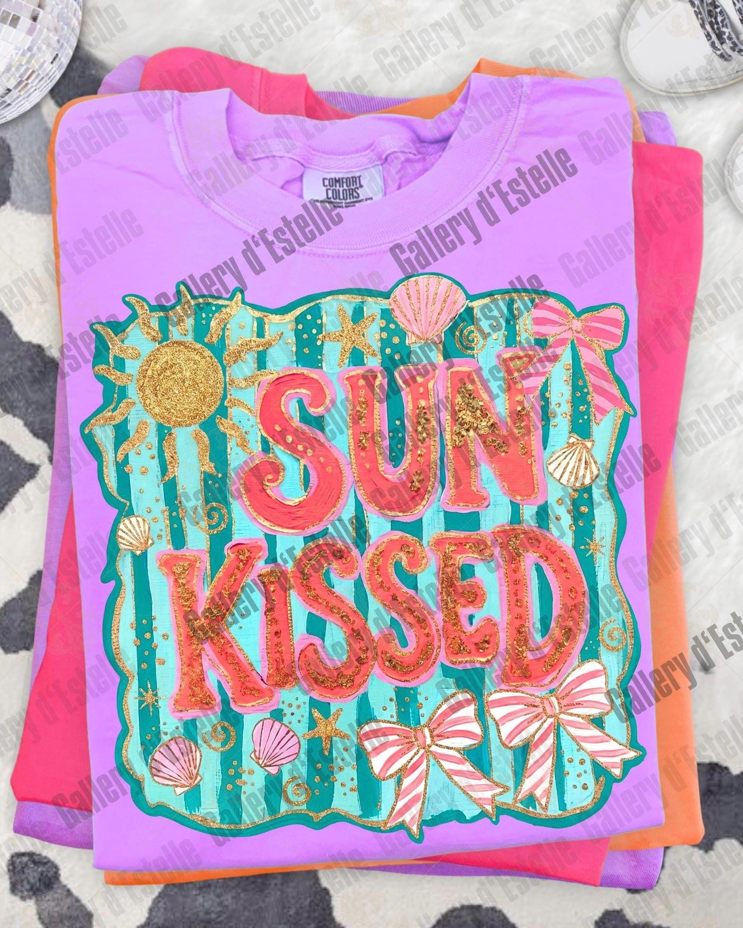 Sun Kissed PNG, Coquette Coastal Girl Graphic, Trendy Beach Summer Shirt Design