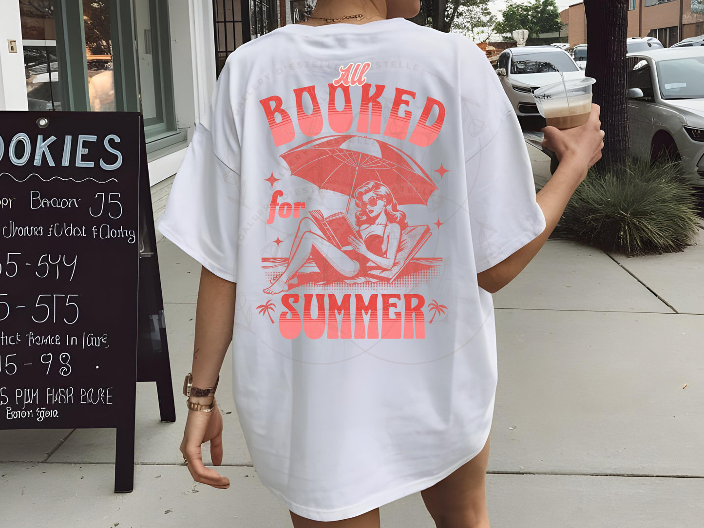 All Booked for Summer PNG, Retro Coastal Book Lover Graphic, Trendy Beach Shirt Design