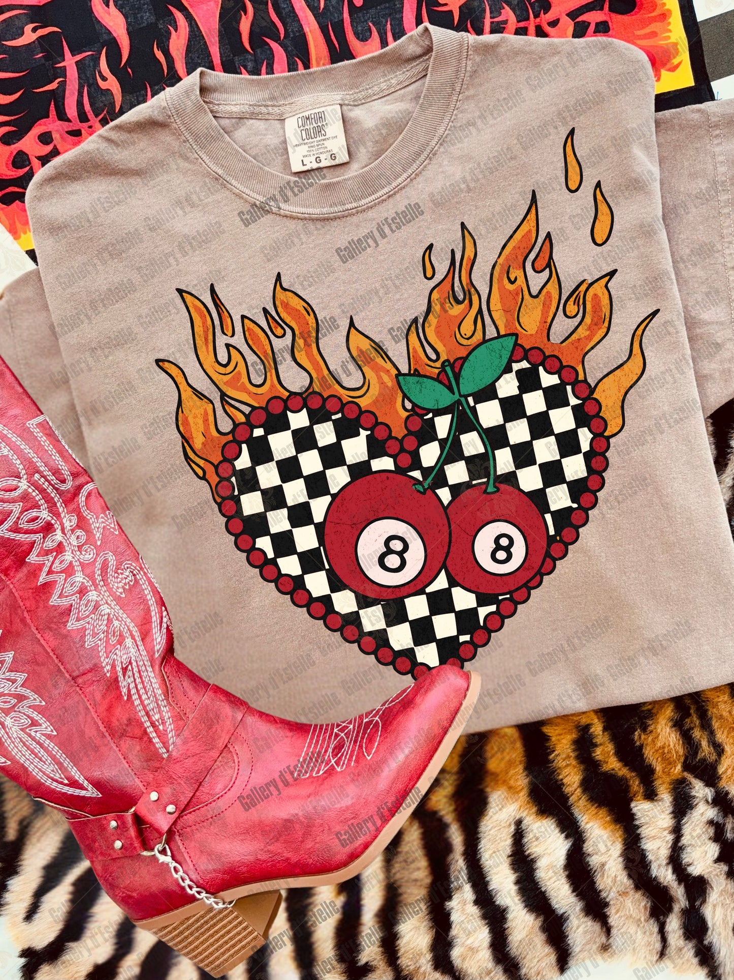 Love Is A Gamble PNG, Retro Cowboy Casino Collage, Wild West Rodeo Graphic, Edgy Valentines Country Shirt Design