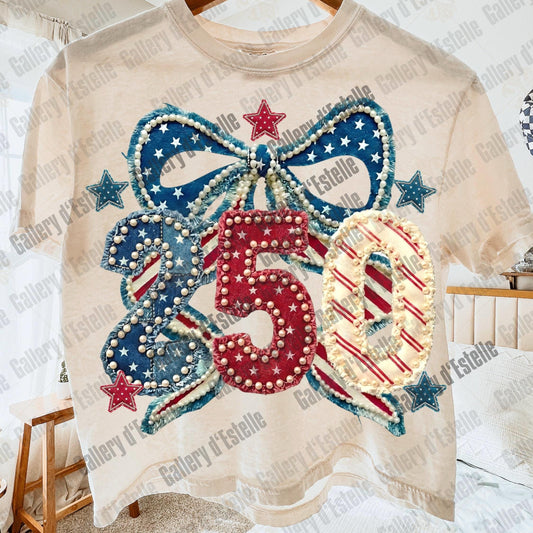 America 250 PNG, Retro Patriotic Patchwork Graphic, Coquette Independence Day Shirt Design