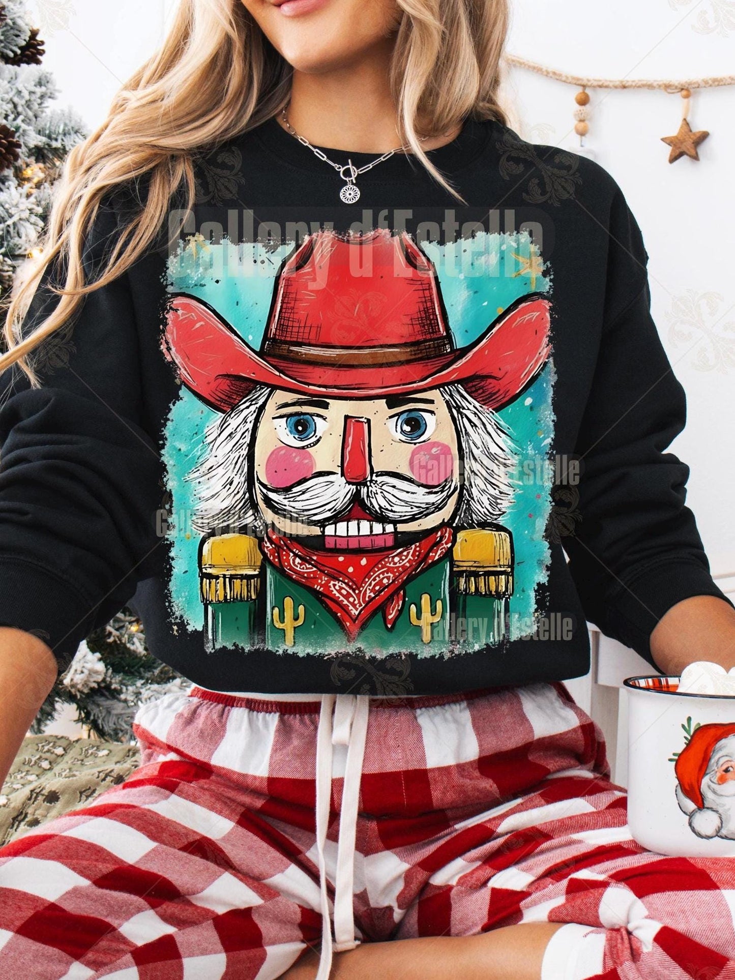 Western Nutcracker PNG, Retro Cowboy Christmas Graphic, Preppy Holiday Country Shirt Design