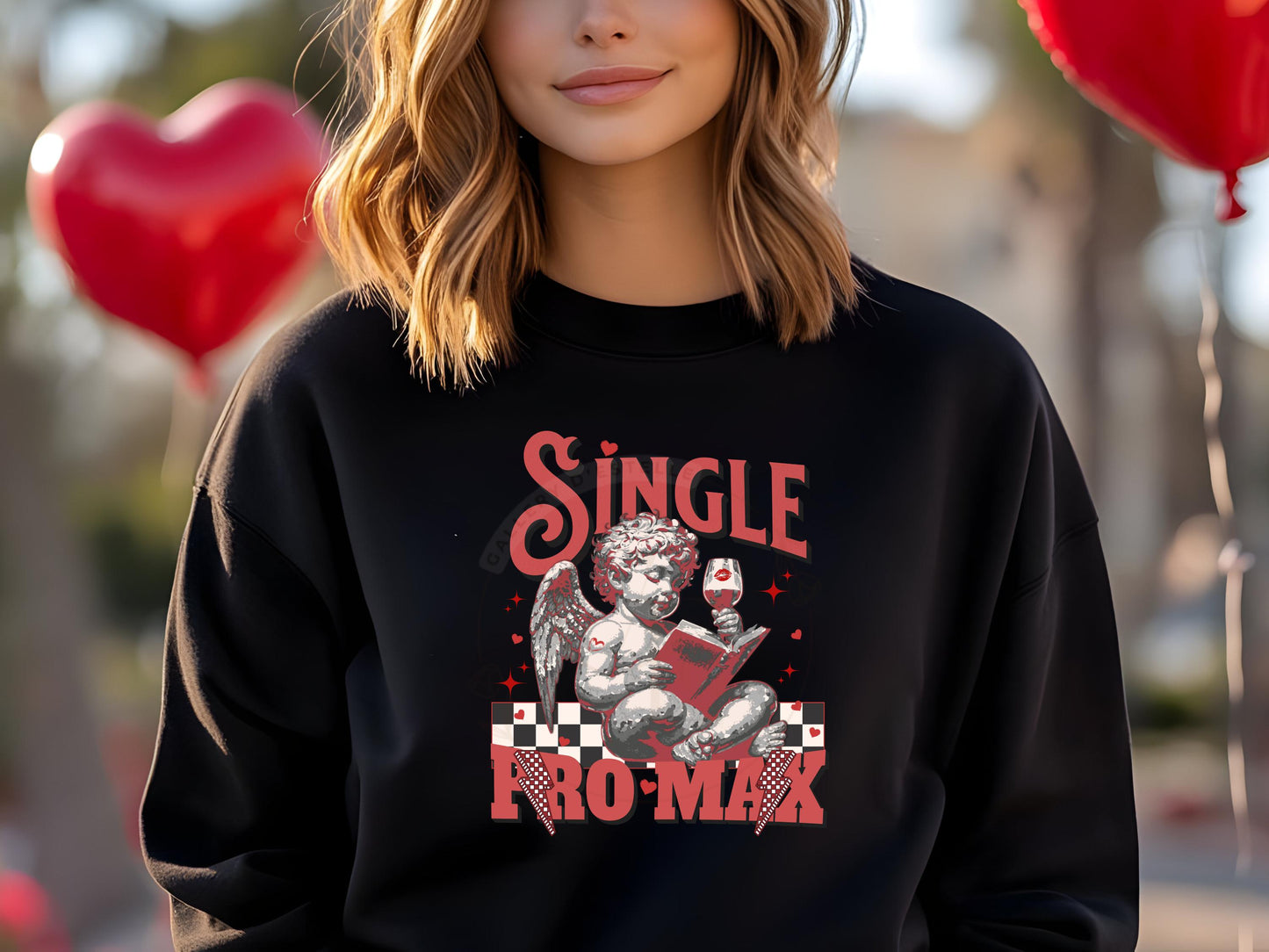 Single Pro Max PNG, Funny Retro Cool Cupid Graphic, Trendy Anti-Valentine’s Shirt Design