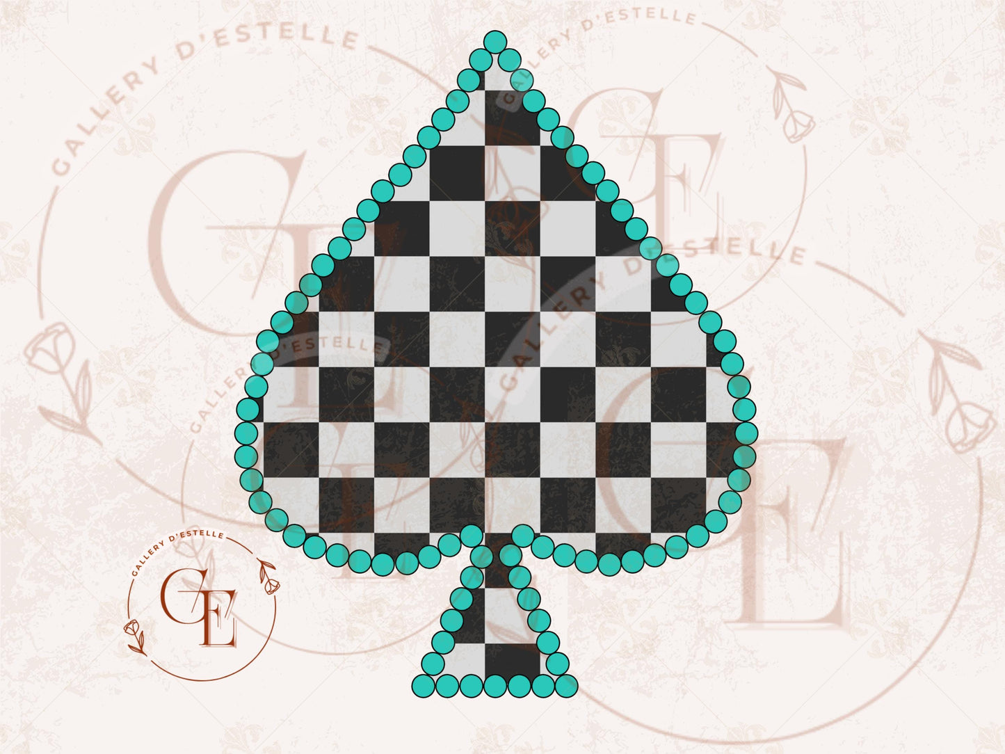 Turquoise Checker Frame Bundle, Editable Retro Checkered Borders PNG,SVG, Vintage Western Turquoise Frames for Sublimation & Digital Projects