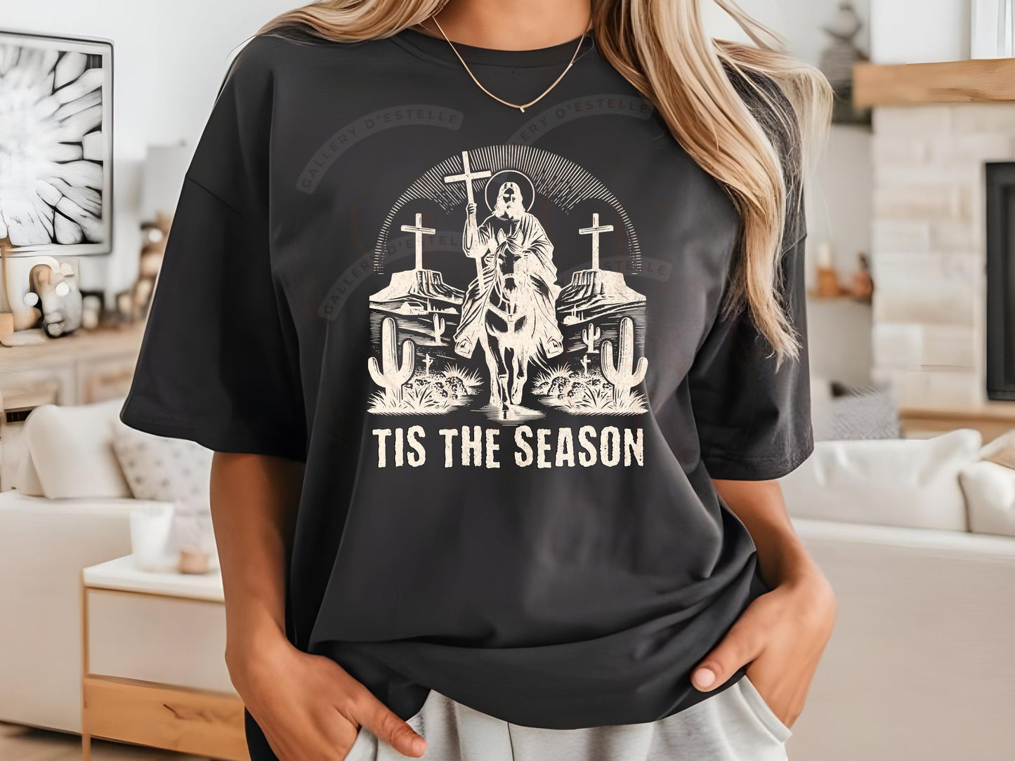 Tis the Season True Easter PNG, Vintage Western Christian Graphic, He is Risen Religious Jesus Christ Country Shirt Design