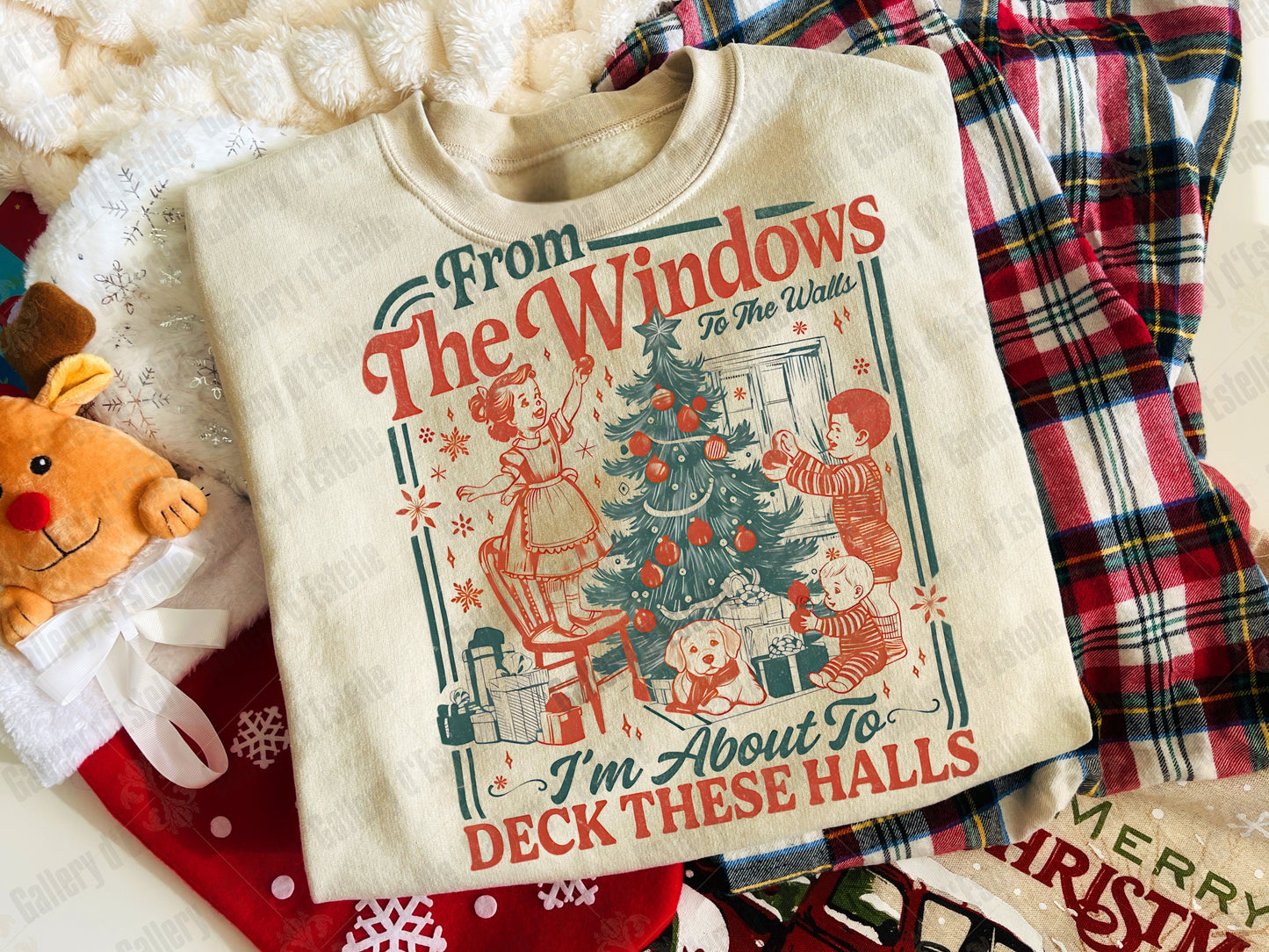 Funny Vintage Christmas PNG, From the Windows to the Walls Graphic, Retro Holiday Kids Design, Nostalgic Festive Shirt Sublimation