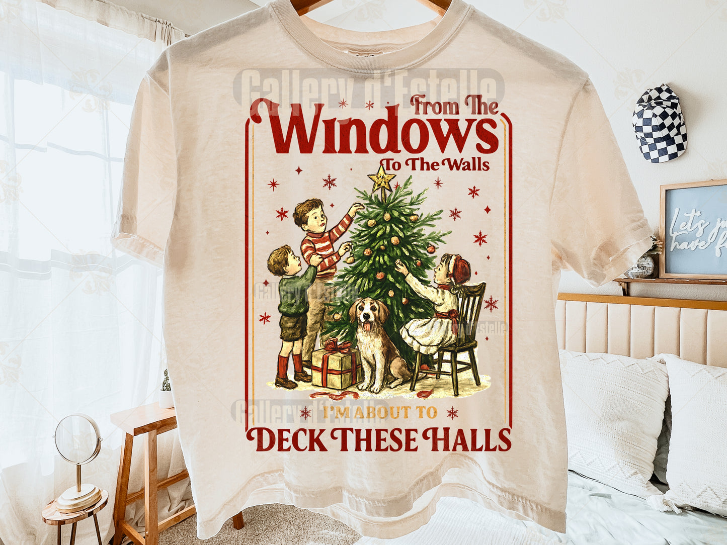 Funny Retro Christmas PNG, From the Windows to the Walls Graphic, Vintage Coquette Holiday Design, Nostalgic Festive Shirt Sublimation
