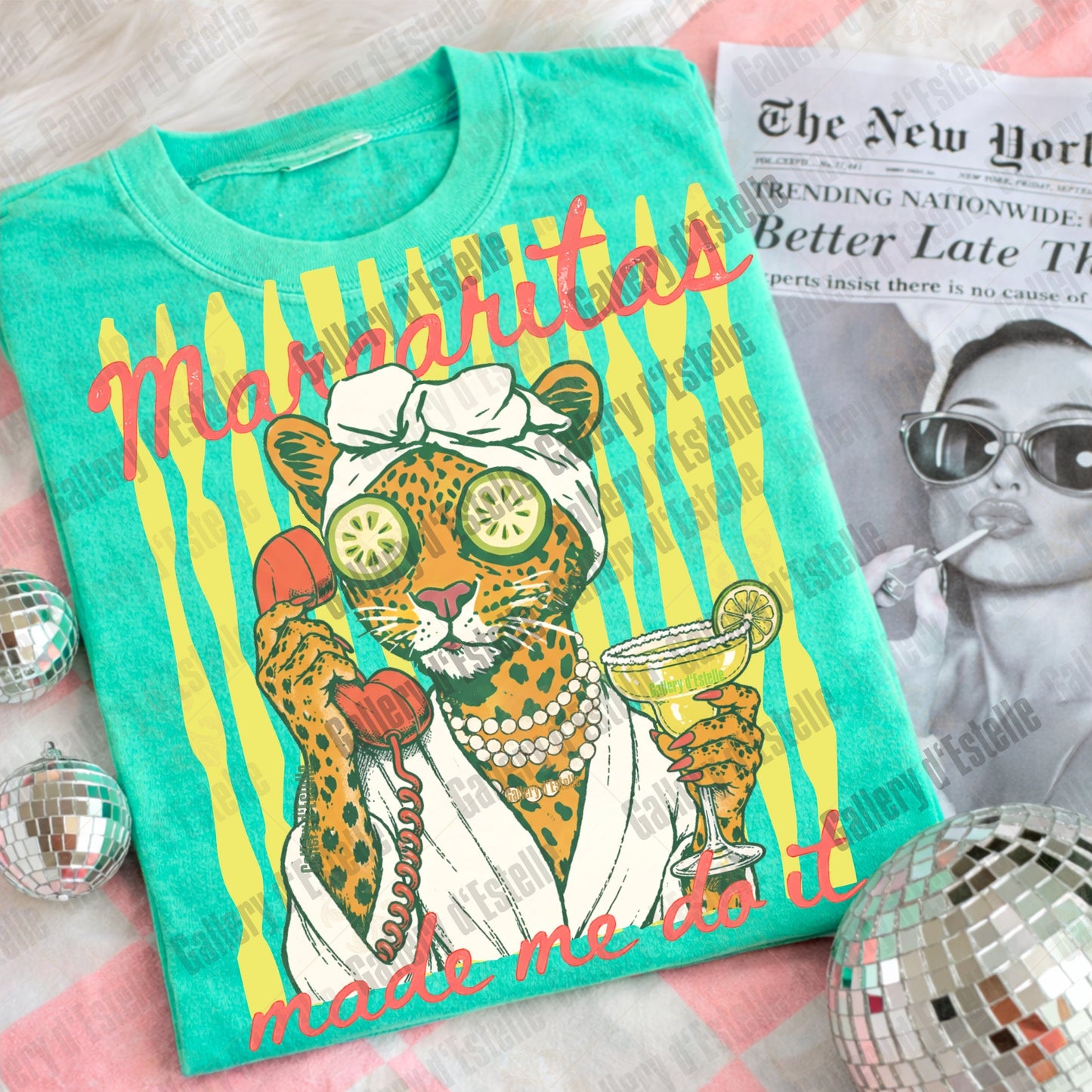 Margaritas Made Me Do It PNG, Retro Coastal Leopard Graphic, Funny Summer Boutique Shirt Design