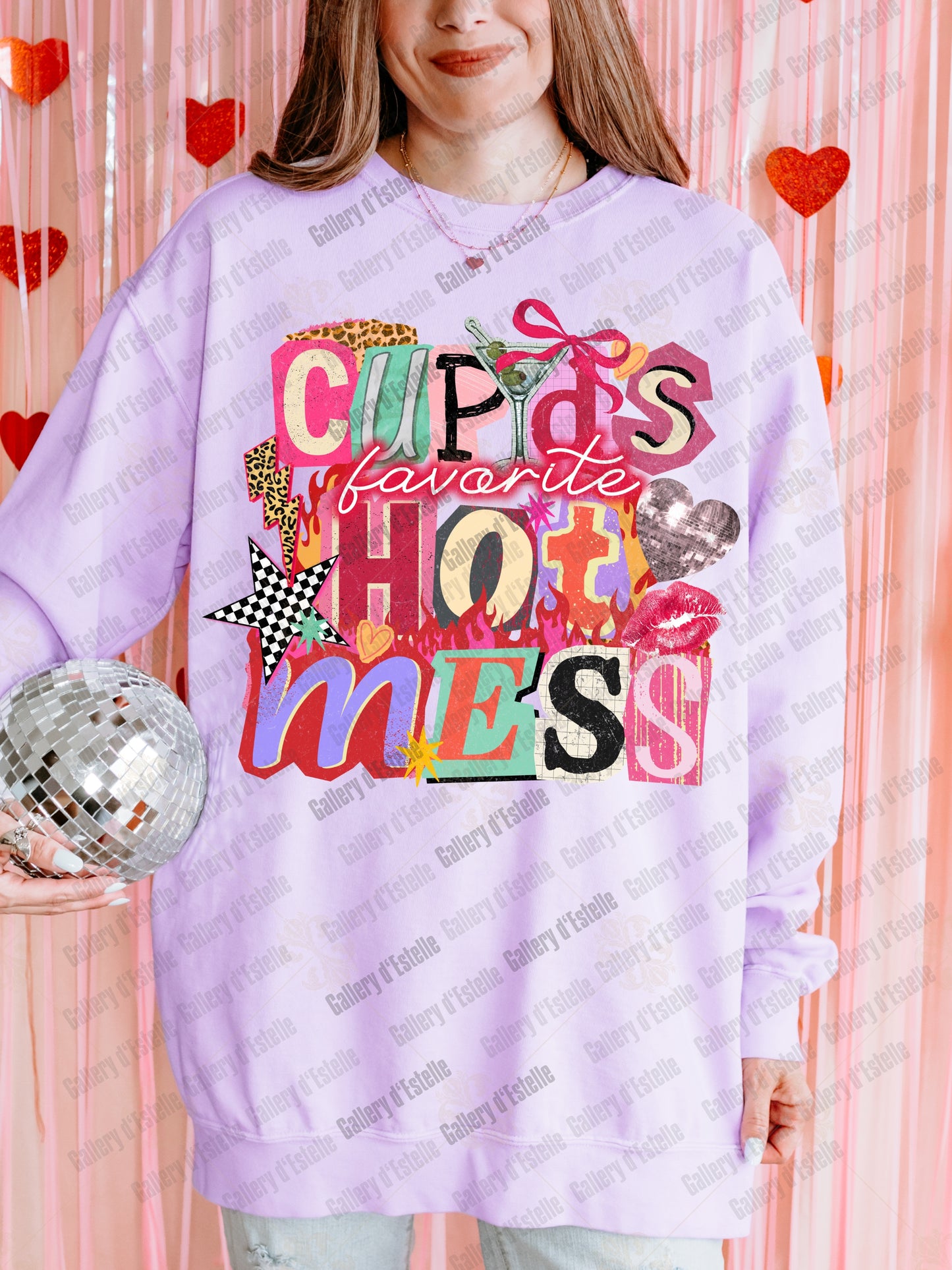 Cupid’s Favorite Hot Mess PNG, Retro Y2K Valentine Collage, Coquette Love Graphic, Edgy VDay Shirt Design