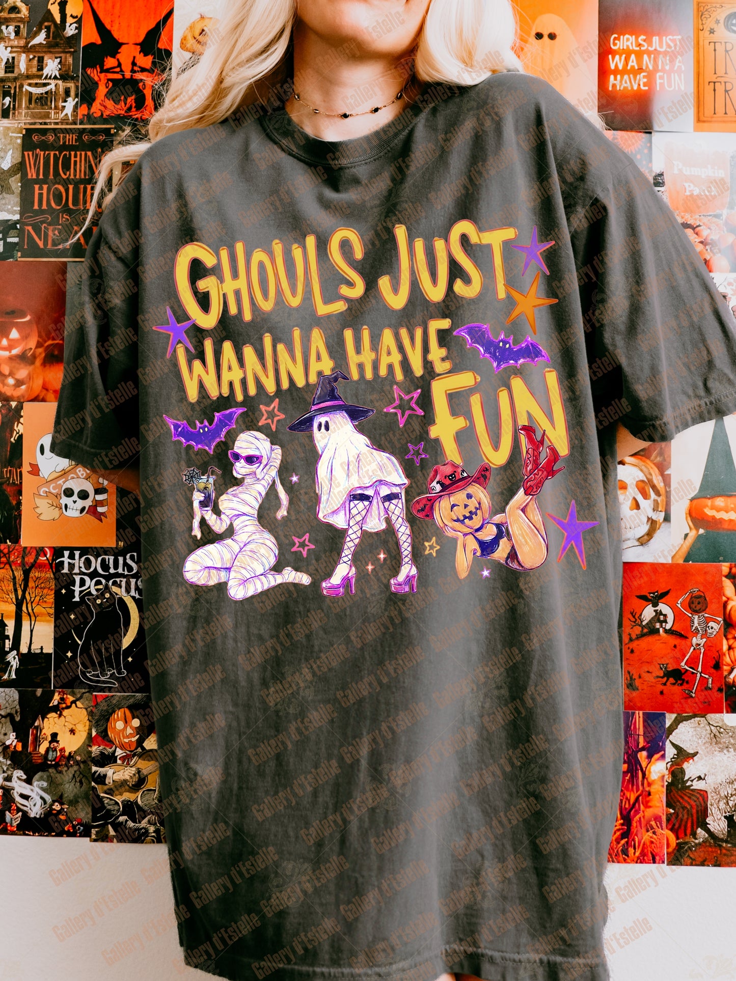 Ghouls Just Wanna Have Fun PNG, Funny Spooky Girl Graphic, Retro Halloween Ghost Shirt Design