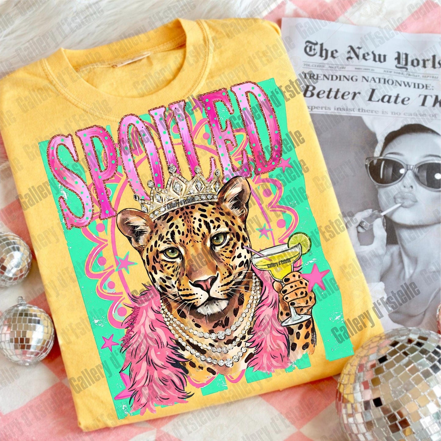 Preppy Spoiled Leopard PNG, Retro Boujee Cheetah Graphic, Trendy Sassy Boutique Shirt Design