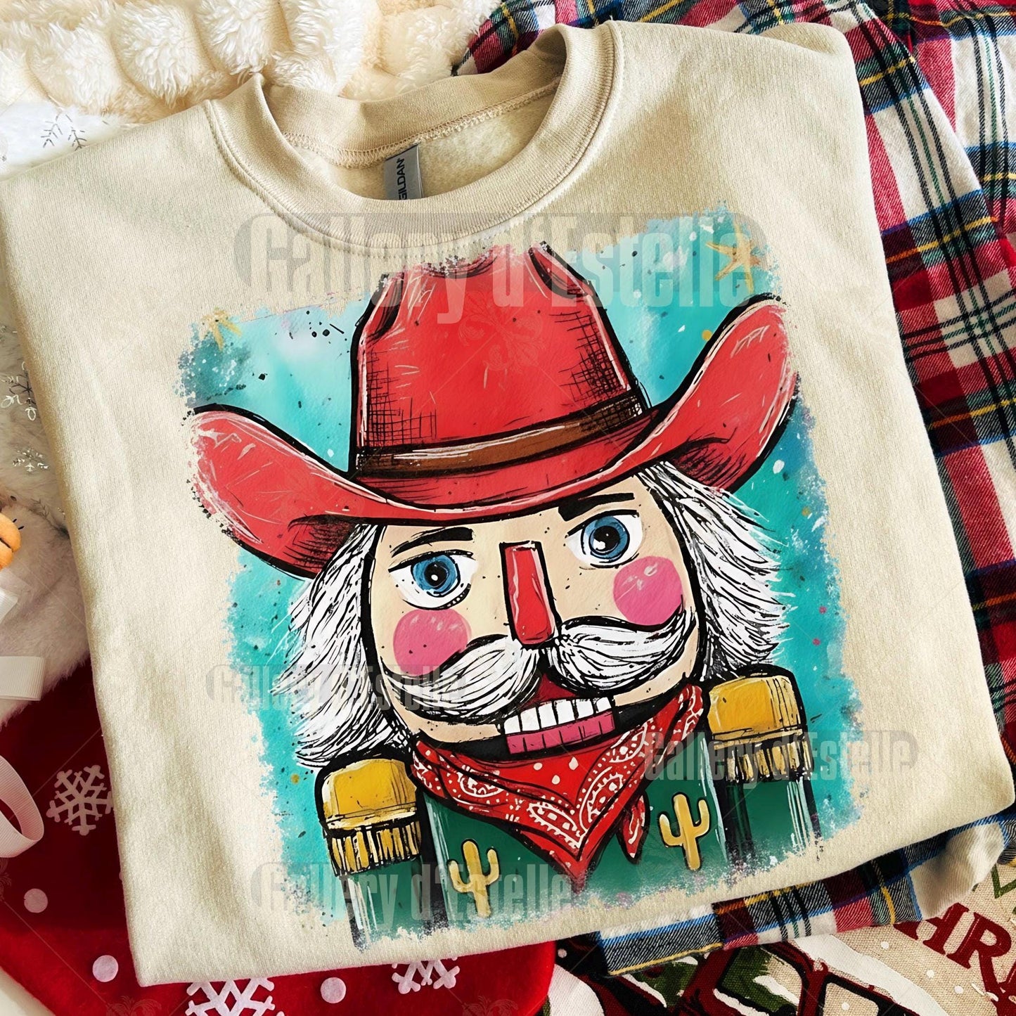 Western Nutcracker PNG, Retro Cowboy Christmas Graphic, Preppy Holiday Country Shirt Design