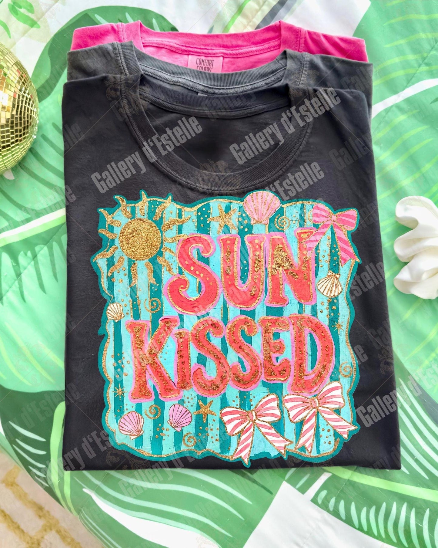 Sun Kissed PNG, Coquette Coastal Girl Graphic, Trendy Beach Summer Shirt Design