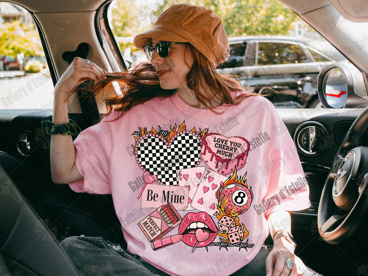 Retro Valentine Collage PNG, Edgy Y2K Casino Graphic, Western Cowgirl Love Art, Trendy VDay Shirt Design