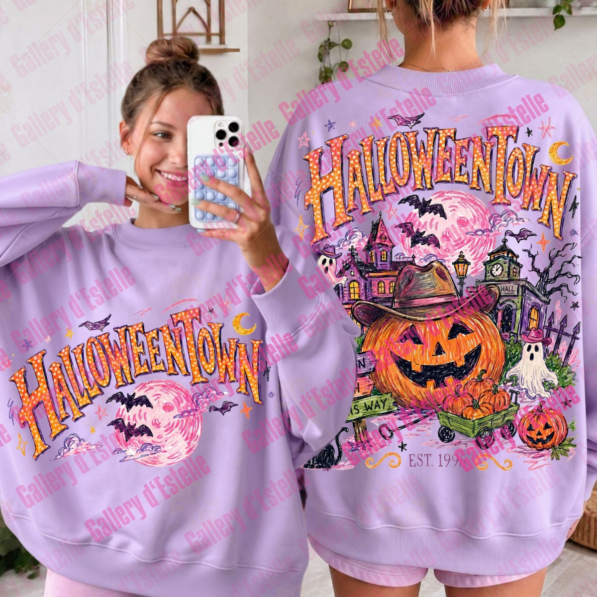 Western Halloweentown PNG, Spooky Cowboy Pumpkin Graphic, Country Halloween Shirt Design