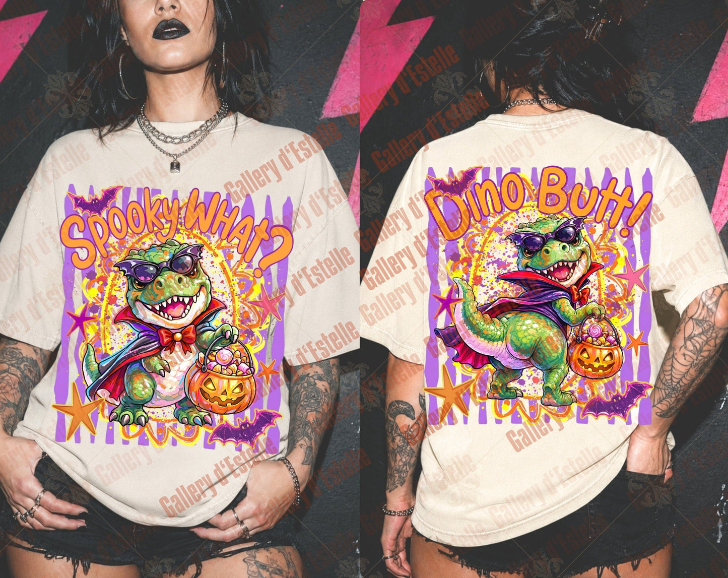 Spooky What Dino Butt PNG, Preppy Dinosaur Graphic, Funny Halloween Shirt Design