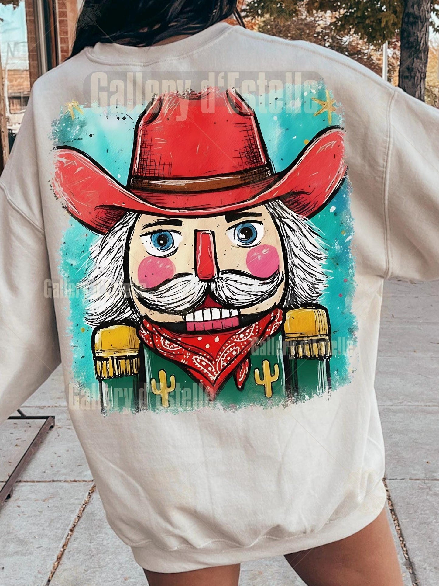 Western Nutcracker PNG, Retro Cowboy Christmas Graphic, Preppy Holiday Country Shirt Design