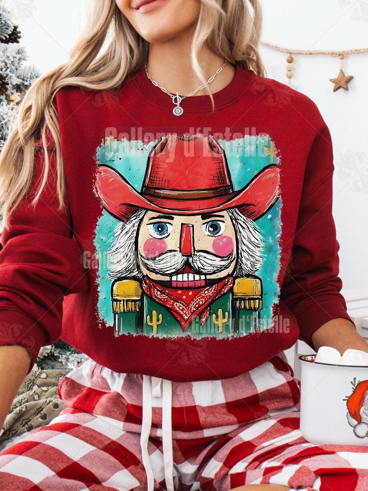 Western Nutcracker PNG, Retro Cowboy Christmas Graphic, Preppy Holiday Country Shirt Design