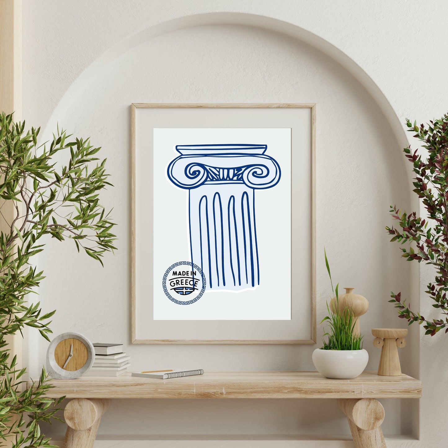 Greek Wall Art Set, Modern Mediterranean Home Decor, Hellenic Culture Prints, Greece Summer Vibes Digital Art