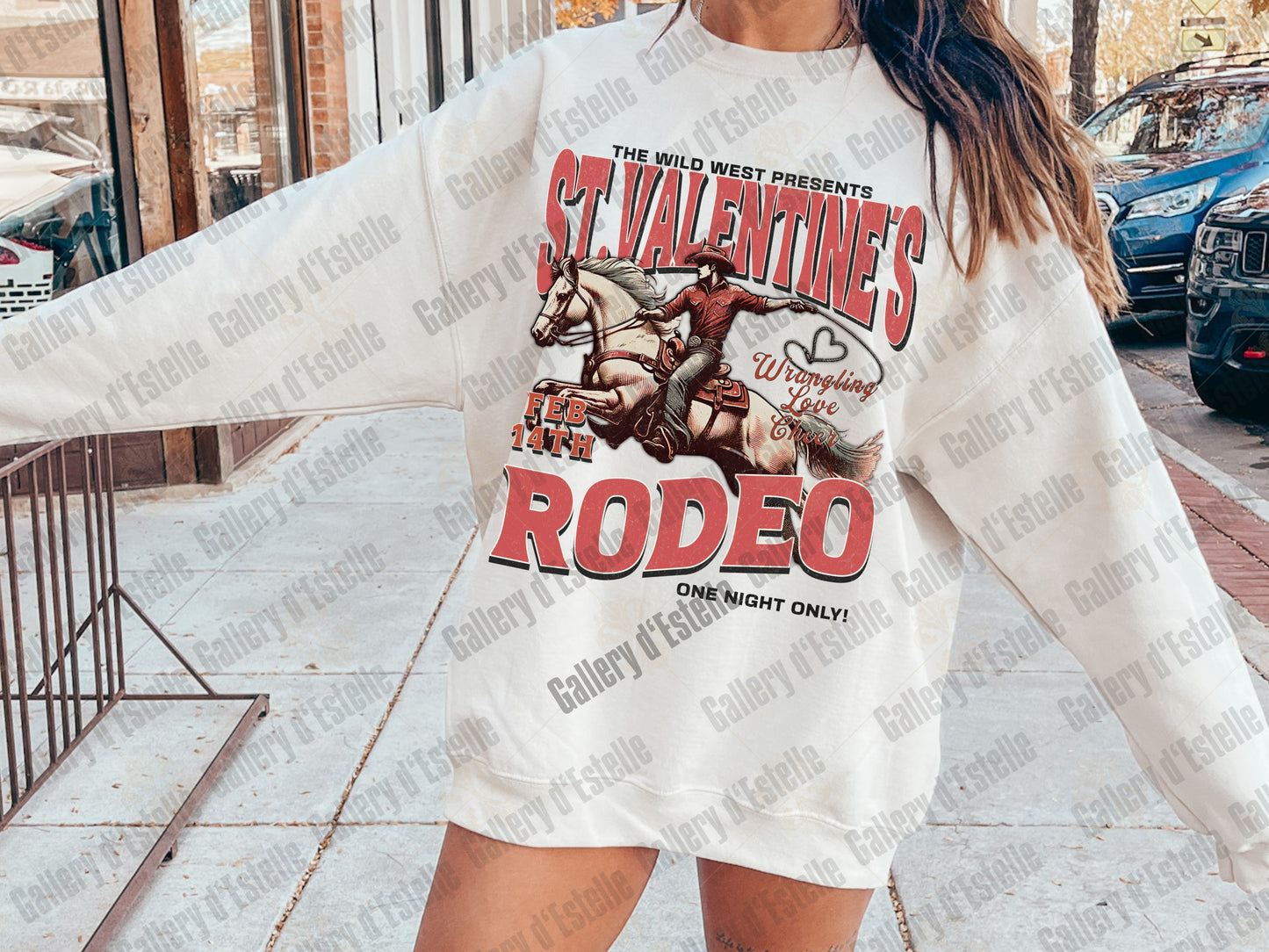St. Valentines Wild West Rodeo PNG, Vintage Western Cowboy Graphic, Trendy Country Shirt Design