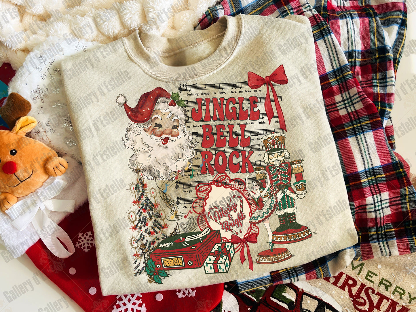 Retro Santa Collage PNG, Vintage Coquette Christmas Graphic, Whimsical Holiday Shirt Design, Trendy Festive Christmas Art