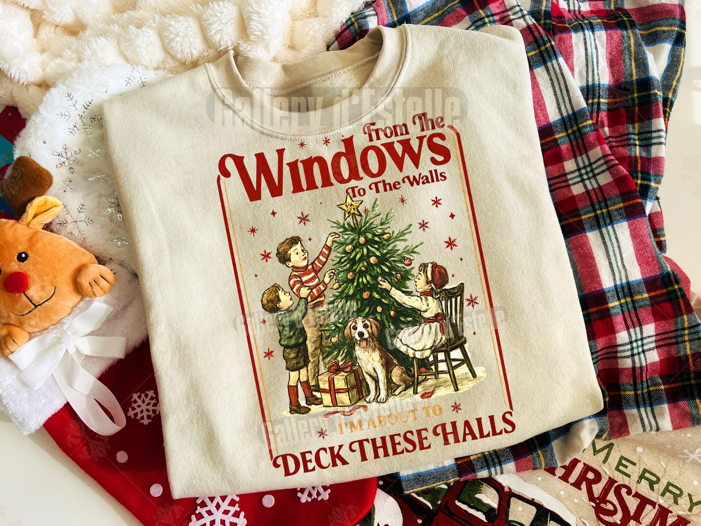 Funny Retro Christmas PNG, From the Windows to the Walls Graphic, Vintage Coquette Holiday Design, Nostalgic Festive Shirt Sublimation