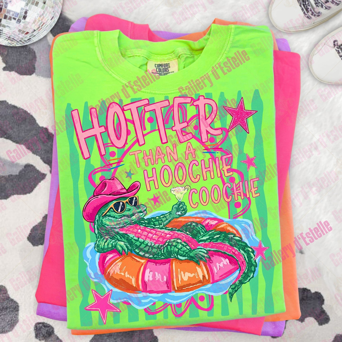 Hoochie Coochie Gator PNG, Funny Sarcastic Alligator Graphic, Preppy Boutique Summer Shirt Design