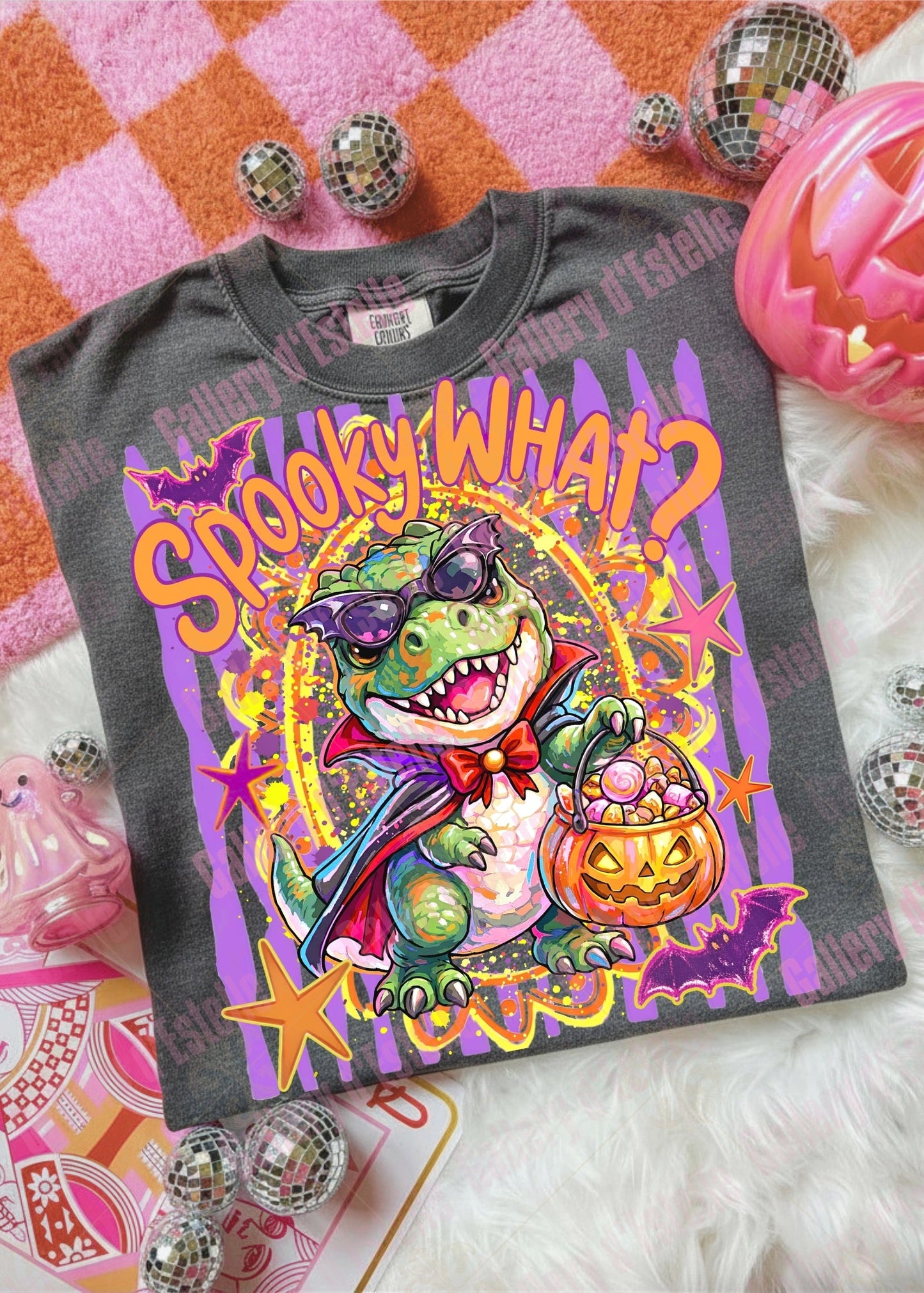 Spooky What Dino Butt PNG, Preppy Dinosaur Graphic, Funny Halloween Shirt Design