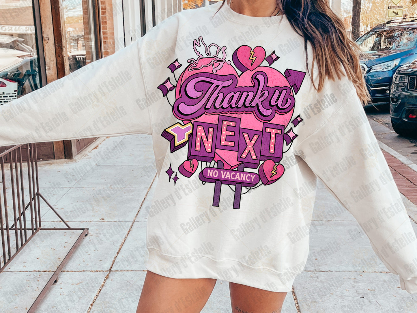 Retro Thank U Next PNG, Funny Anti Valentine Motel Sign Graphic, Pink Coquette Breakup Art, Sassy Love Shirt Design