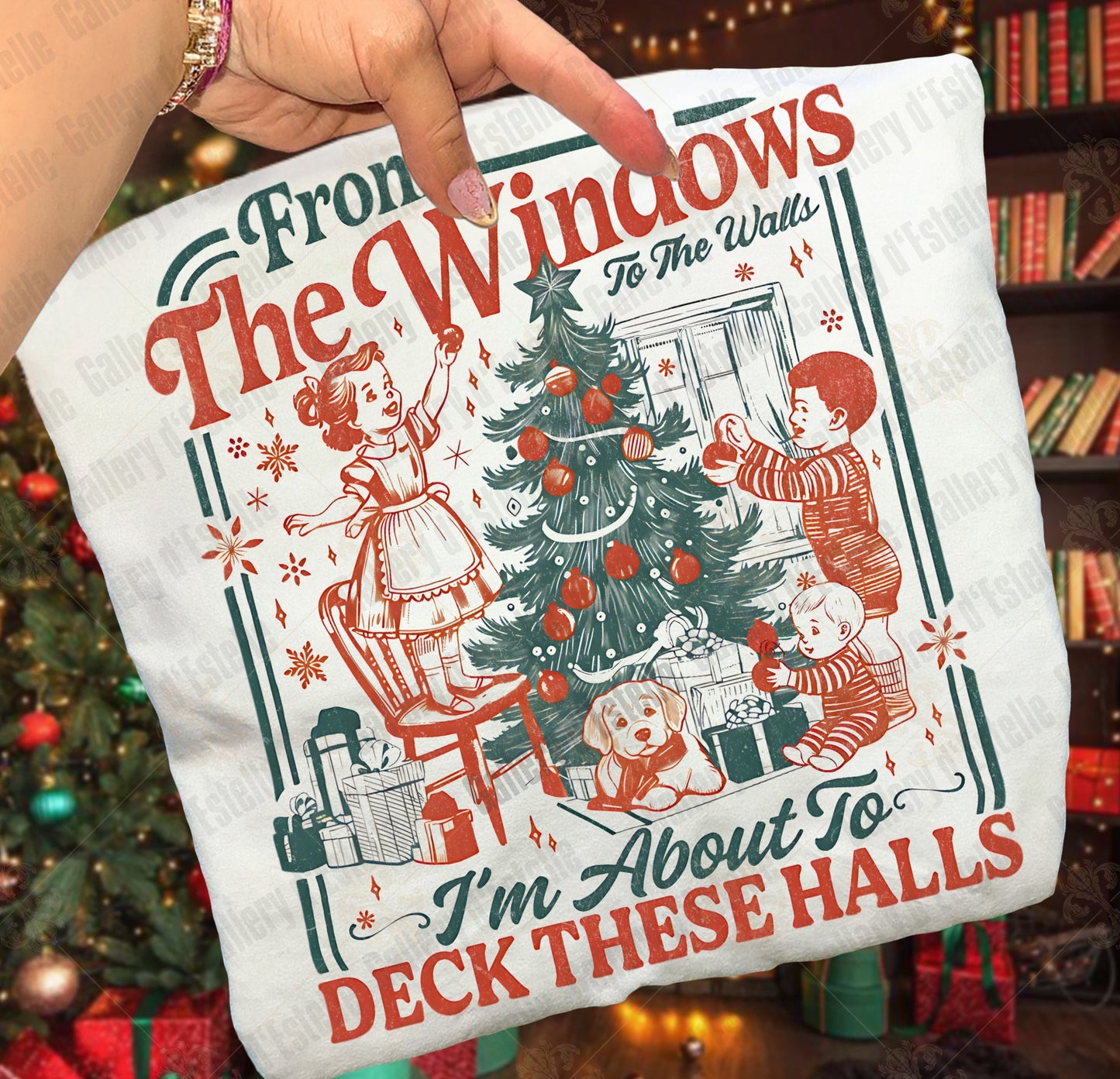 Funny Vintage Christmas PNG, From the Windows to the Walls Graphic, Retro Holiday Kids Design, Nostalgic Festive Shirt Sublimation