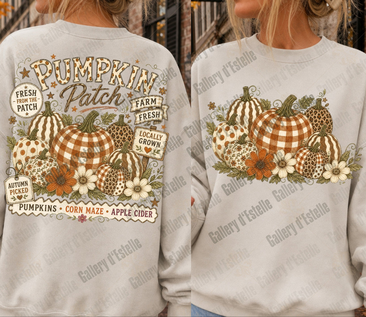 Boho Pumpkin Patch PNG, Coquette Floral Autumn Graphic, Cozy Fall Shirt Design