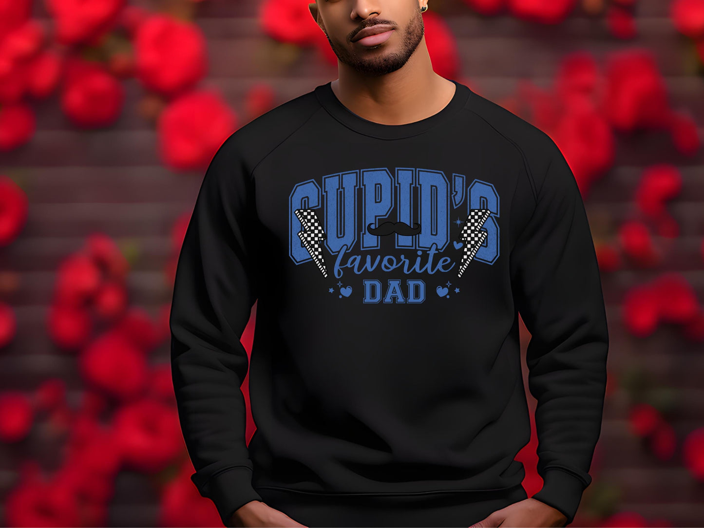 Cupid’s Favorite Dad PNG, Retro Valentine’s Day Father Graphic, Trendy Dad Shirt Design