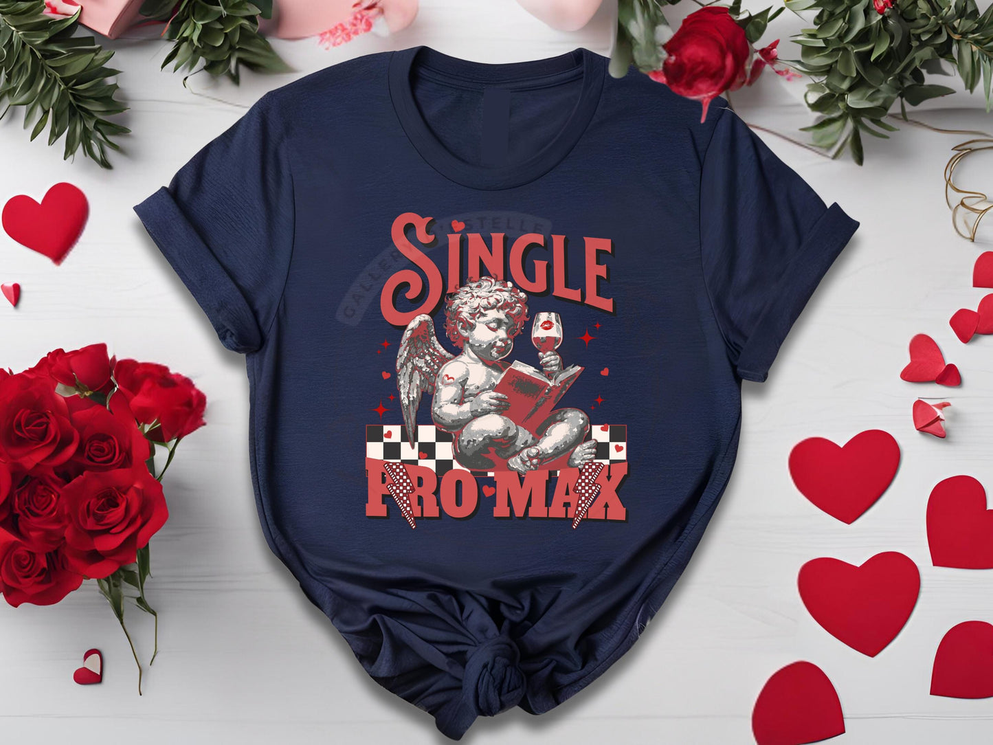 Single Pro Max PNG, Funny Retro Cool Cupid Graphic, Trendy Anti-Valentine’s Shirt Design