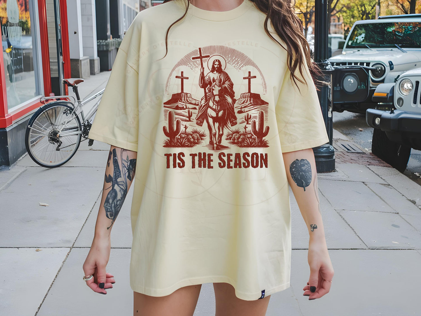 Tis the Season True Easter PNG, Vintage Western Christian Graphic, He is Risen Religious Jesus Christ Country Shirt Design