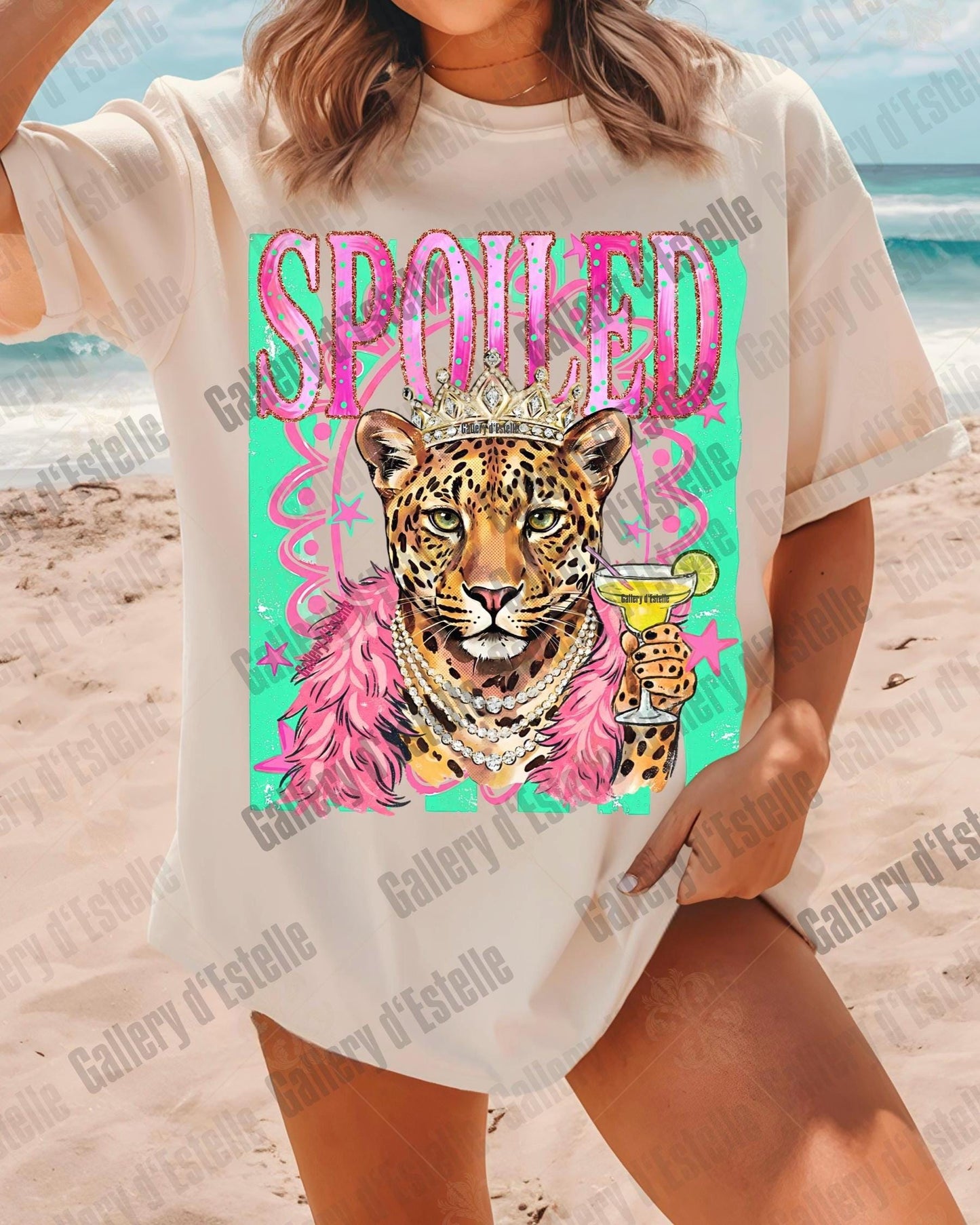Preppy Spoiled Leopard PNG, Retro Boujee Cheetah Graphic, Trendy Sassy Boutique Shirt Design