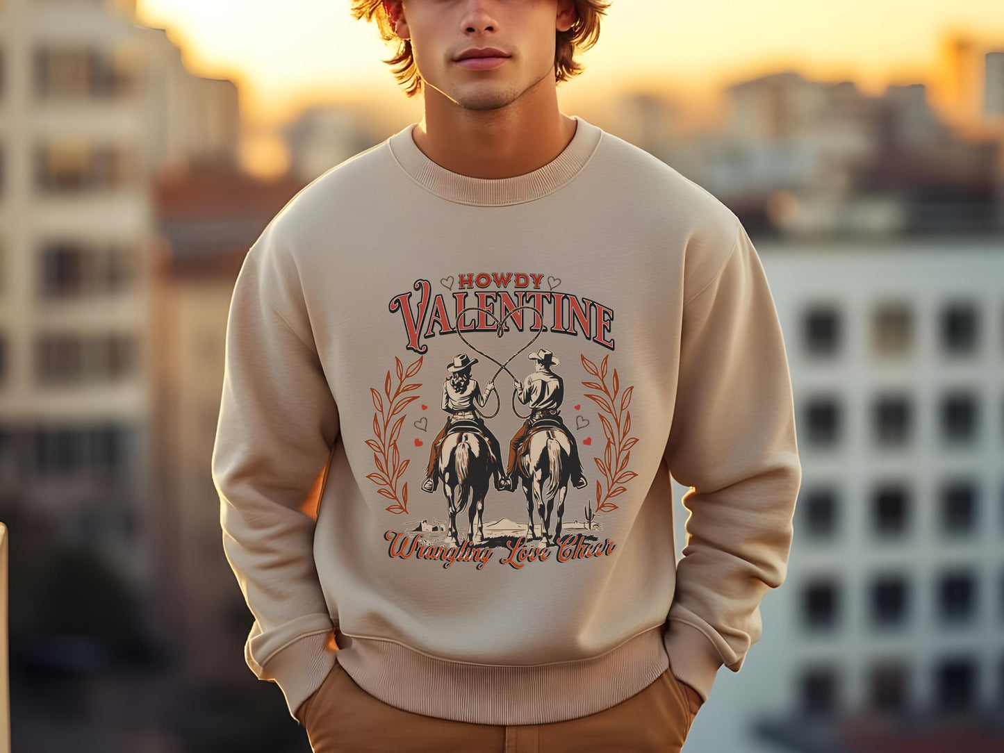 Howdy Valentine PNG, Vintage Western Cowboy and Cowgirl Graphic, Cute Country Shirt Design