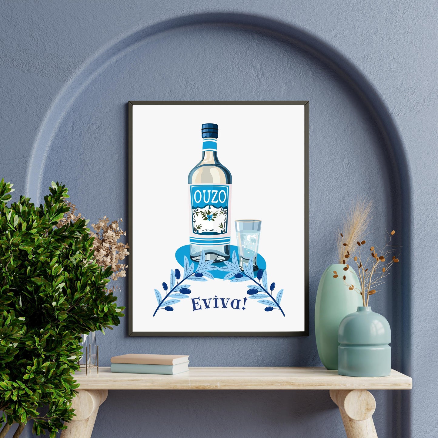 Greek Wall Art Set, Modern Mediterranean Home Decor, Hellenic Culture Prints, Greece Summer Vibes Digital Art